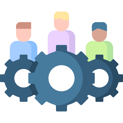 Team management group networking teamwork icon