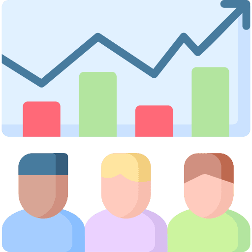 Graph work teamwork stat icon