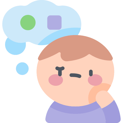 Thinking boy curiosity people icon