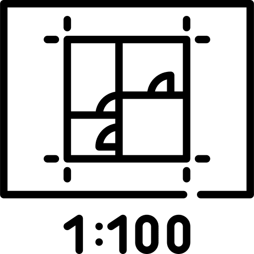 Plan size house sketch plan icon