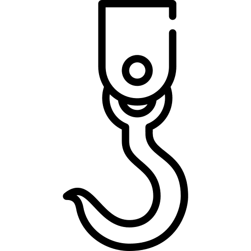 Hook construction and tools lift hook icon Hook construction and tools lift hook icon