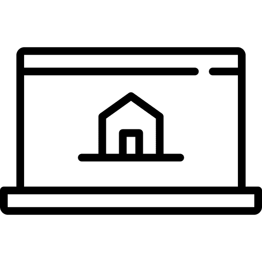 House design electronics real estate computer icon House design electronics real estate computer icon