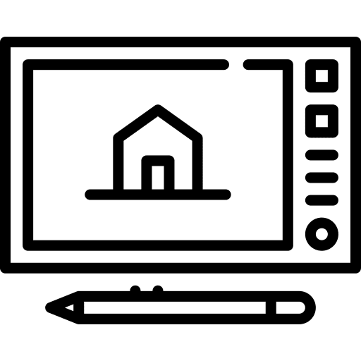 House sketch real estate blueprint house plan icon House sketch real estate blueprint house plan icon