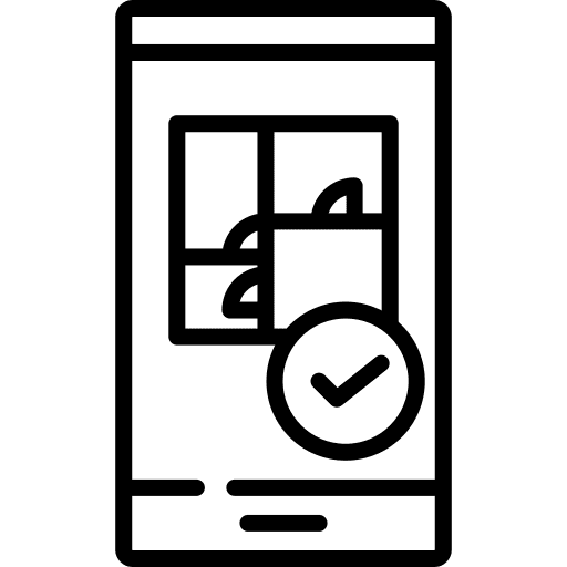 Mobile phone check mark mobile phone approved icon Mobile phone check mark mobile phone approved icon