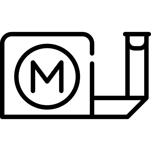 Meter measure tape tape construction and tools icon Meter measure tape tape construction and tools icon