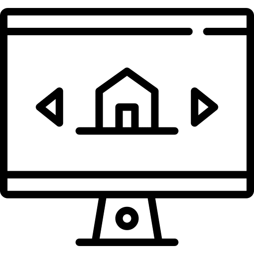 Web house screen technology icon Web house screen technology icon