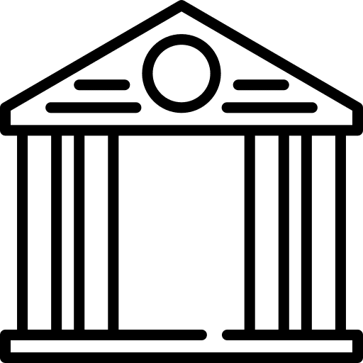 Building bank architecture and city column icon Building bank architecture and city column icon