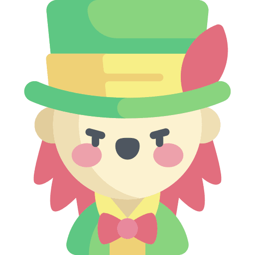 Mad hatter wonderland alice character icon