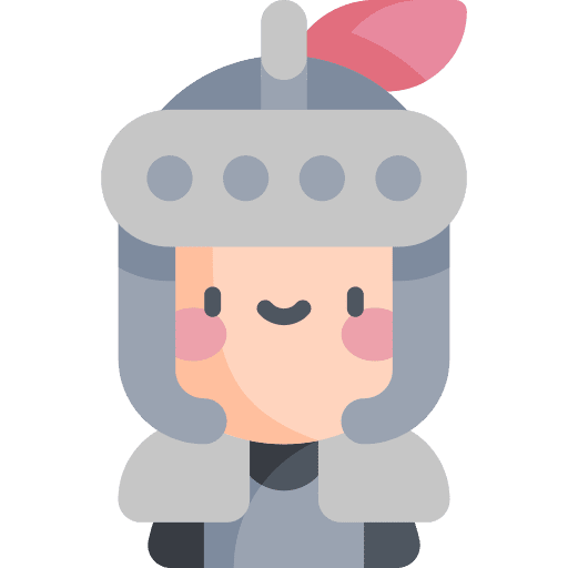 Knight people fairytale costume icon