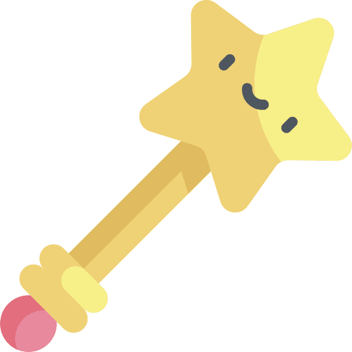 Magic wand witch magic wand fairytale icon