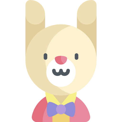 White rabbit fantasy white rabbit character icon