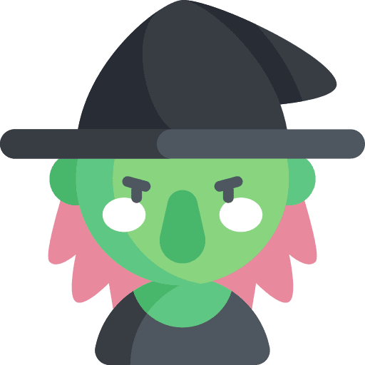 Witch witch costume spooky icon