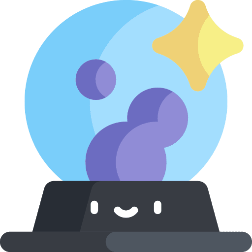 Crystal ball witch future magician icon