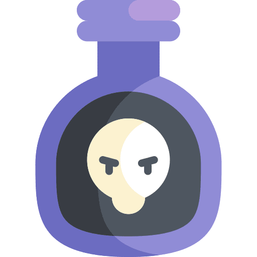 Poison potion flask danger icon