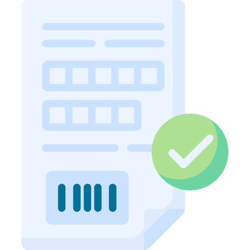 Tax done check mark approve icon