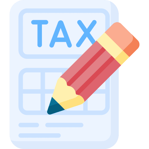 Tax form pen tax icon