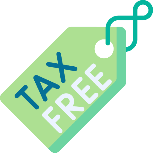 Tax free tax free tag label icon