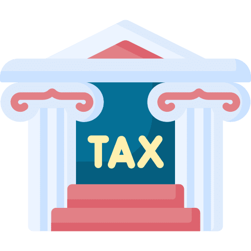 Tax office collector business tax office icon