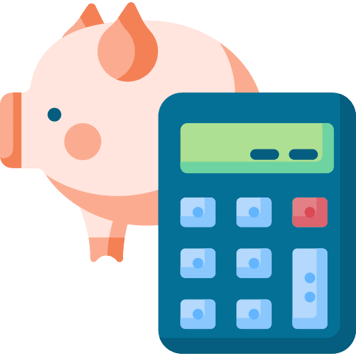 Accounting piggy bank electronics saving icon