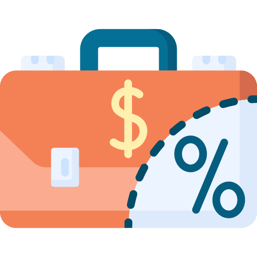 Employment briefcase businessman dollar symbol icon