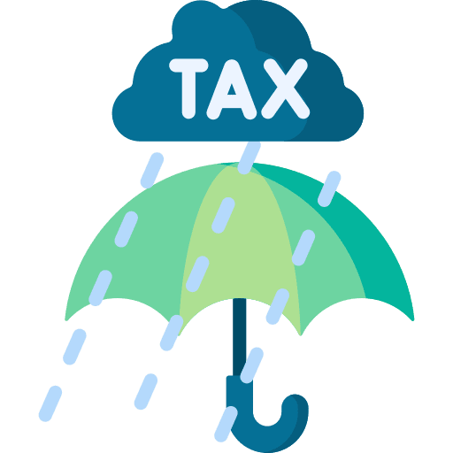 No tax finance cloud rain icon