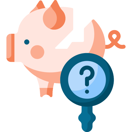 Piggy bank empty money business and finance icon