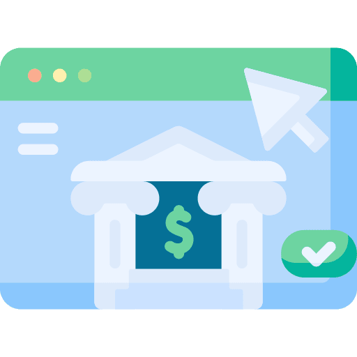 Tax office web page browser business and finance icon