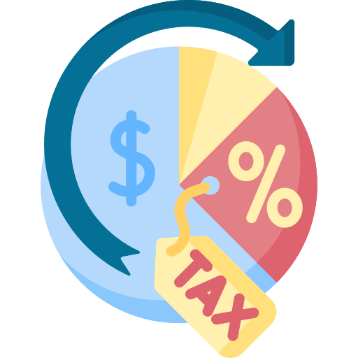 Tax percent profit margin tax icon