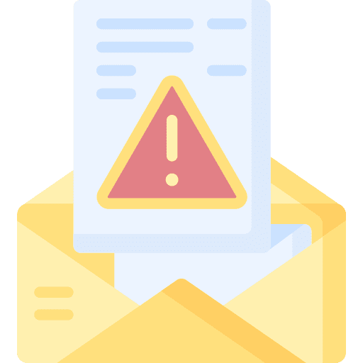 Warning envelope communications letter icon