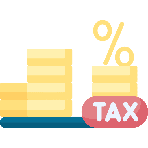 Tax money coin tax icon