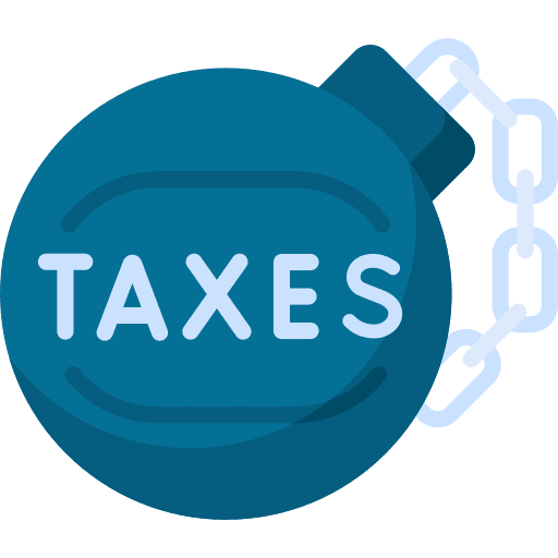 Tax prisioner weight finance icon