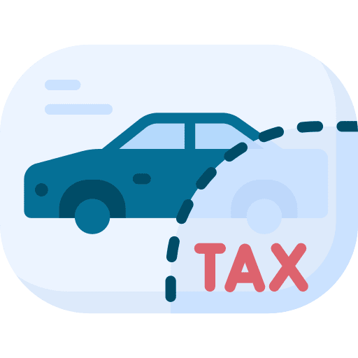 Vehicle transport tax business icon