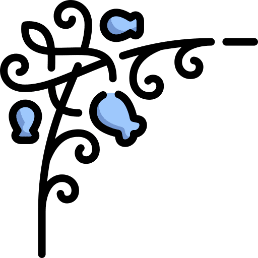 Bluebell corner art and design floral design icon