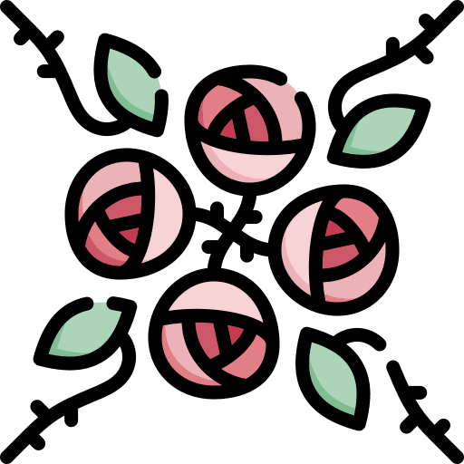 Rose nature art and design floral design icon