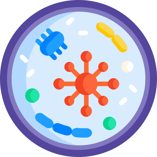 Microbiology microorganism petri dish laboratory equipment icon