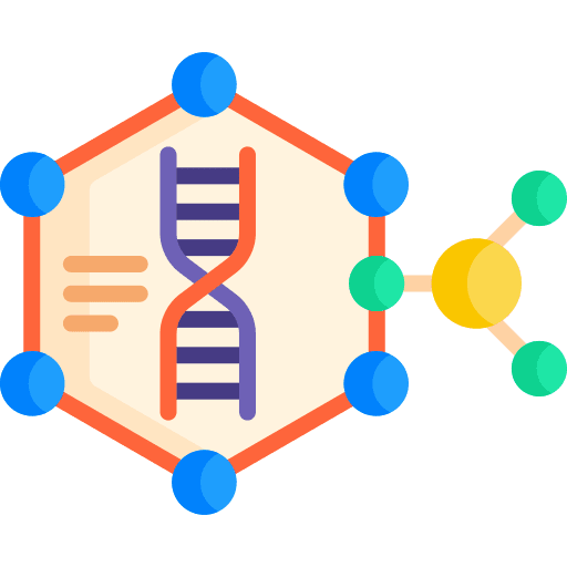 Molecular chemistry nano structure icon