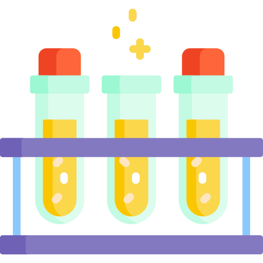 Test tubes flasks chemical science icon