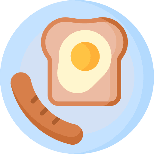 Breakfast sausage fried egg breakfast icon