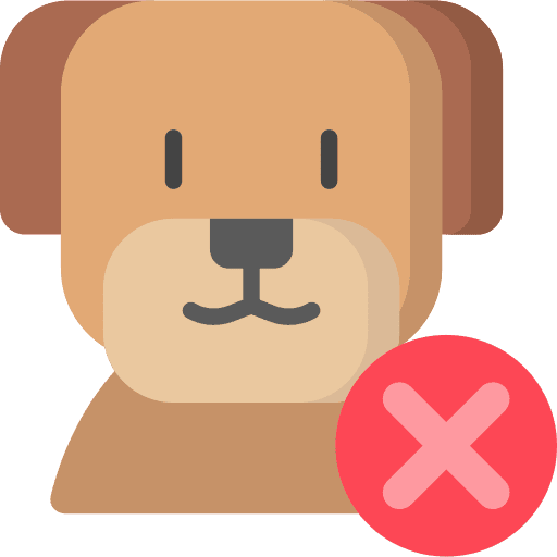 No pets allowed no animals forbidden signaling icon