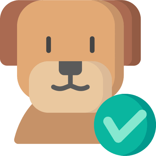 Pets allowed dog animals check icon