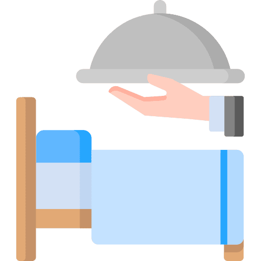 Room service hotel service food tray amenities icon