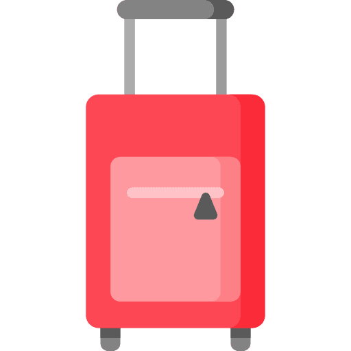 Baggage suitcase trolley holidays icon