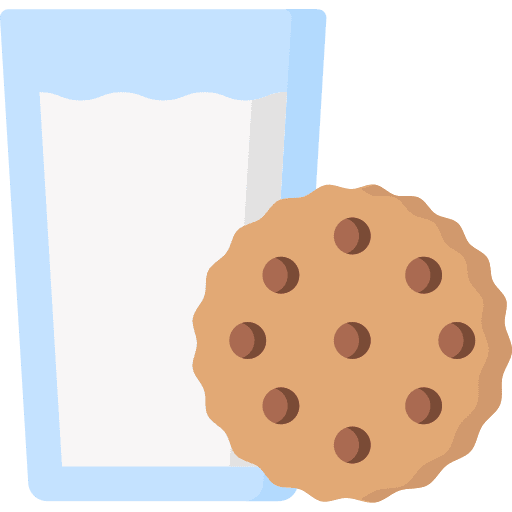 Cookies milk dessert bakery icon