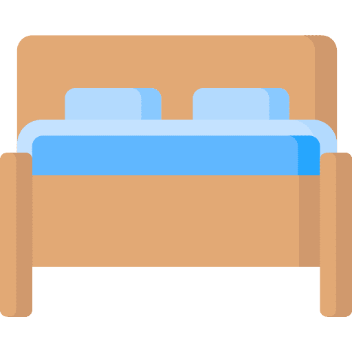 Double bed rest furniture and household bedroom icon