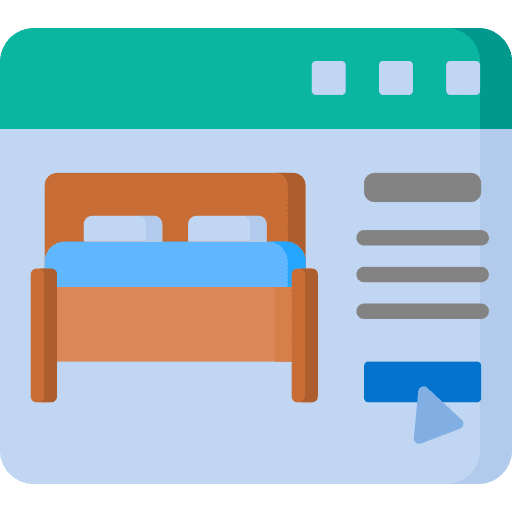 Online booking agency reservation hotel icon