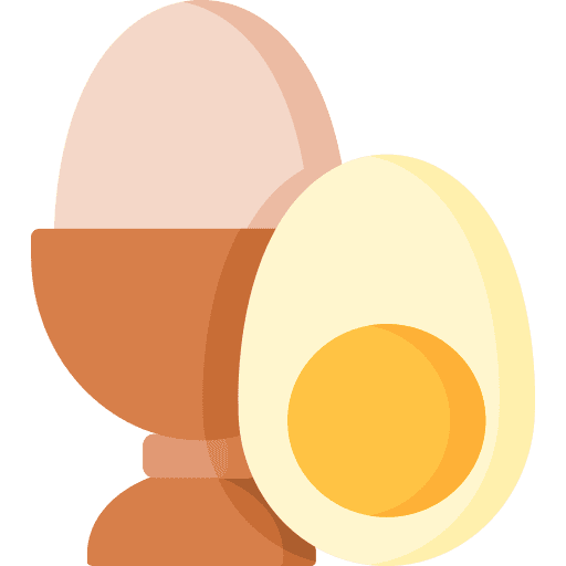 Boiled egg healthy food boiled egg organic icon
