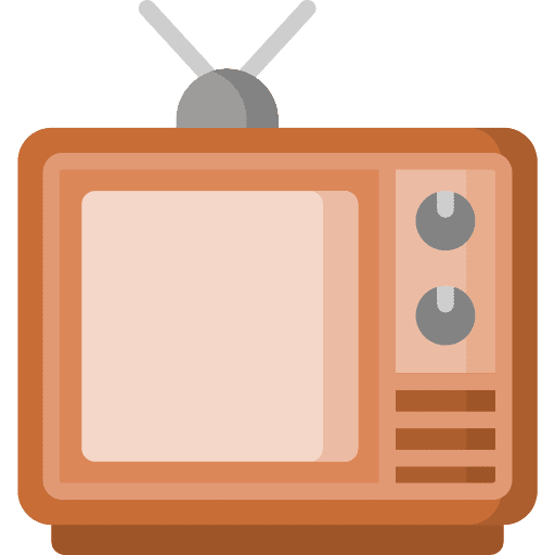 Tv technology channel screen icon