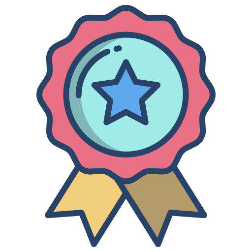 Badge sports and competition star quality icon