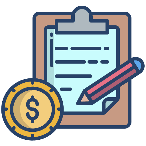 Clipboard prediction dollar editing icon