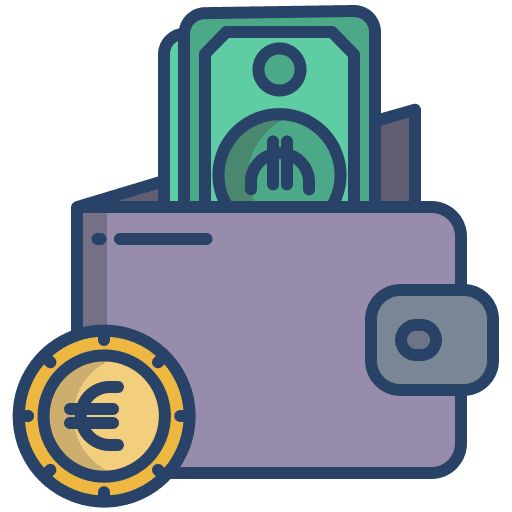 Wallet wallet currency business and finance icon
